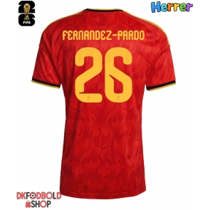 Belgien Matias Fernandez-Pardo #26 Hjemmebanetrøje VM 2026 Kort ærmer Belgien Matias Fernandez-Pardo #26 Hjemmebanetrøje VM 2026 Kort ærmer